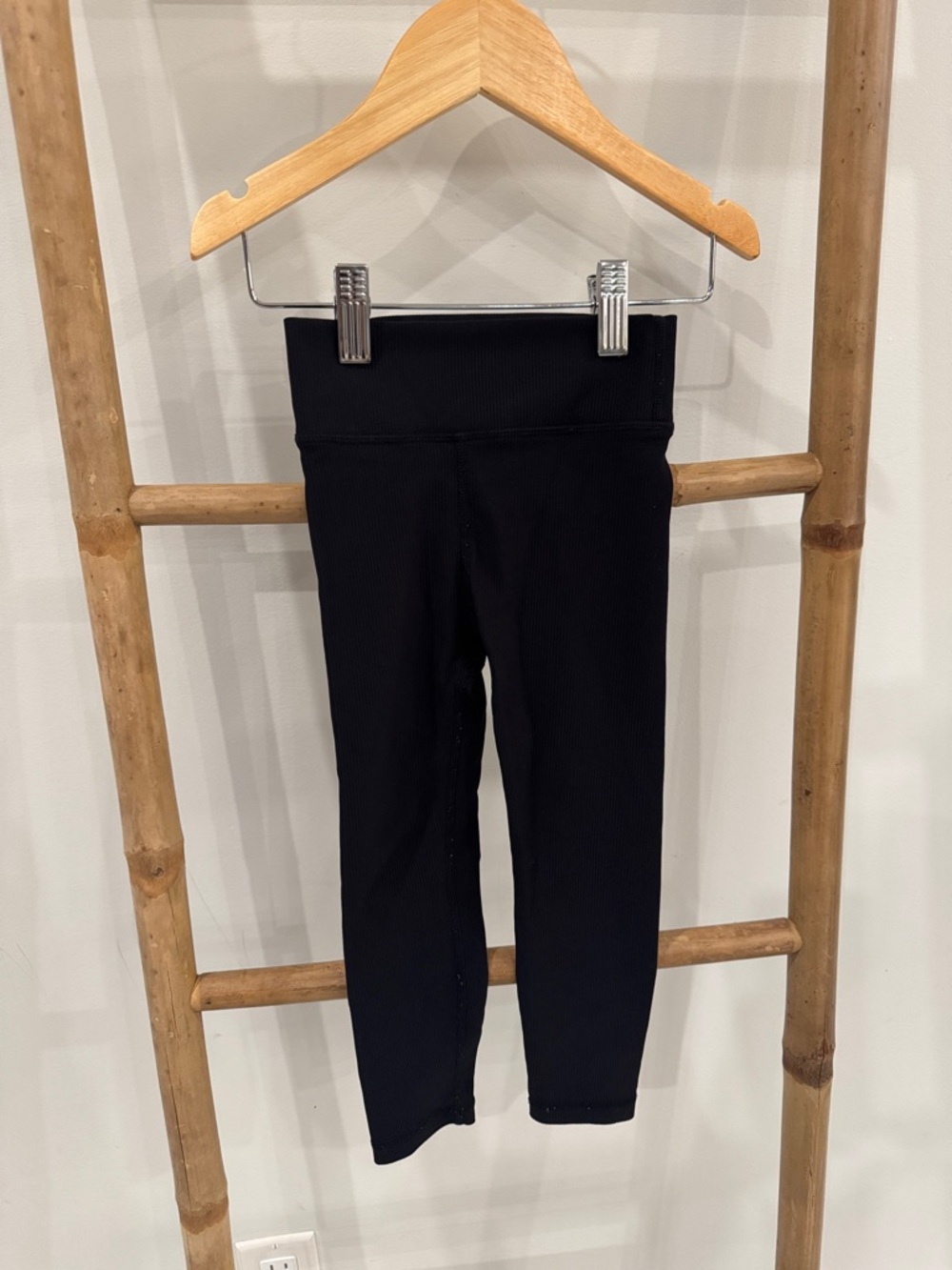 Little bipsy Kids Black Ribbed Leggings